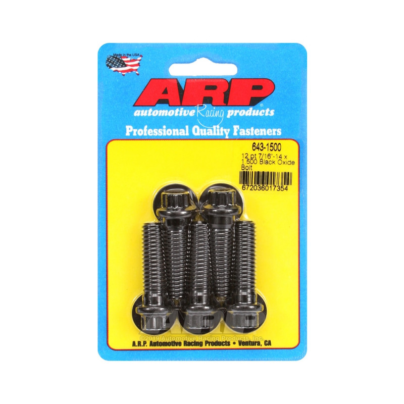 Set de șuruburi și piulițe universale ARP 7/16-14 – Black Oxyde, 12 capete, x5 - ARP-643-1500 - 643-1500 - 3666618193601